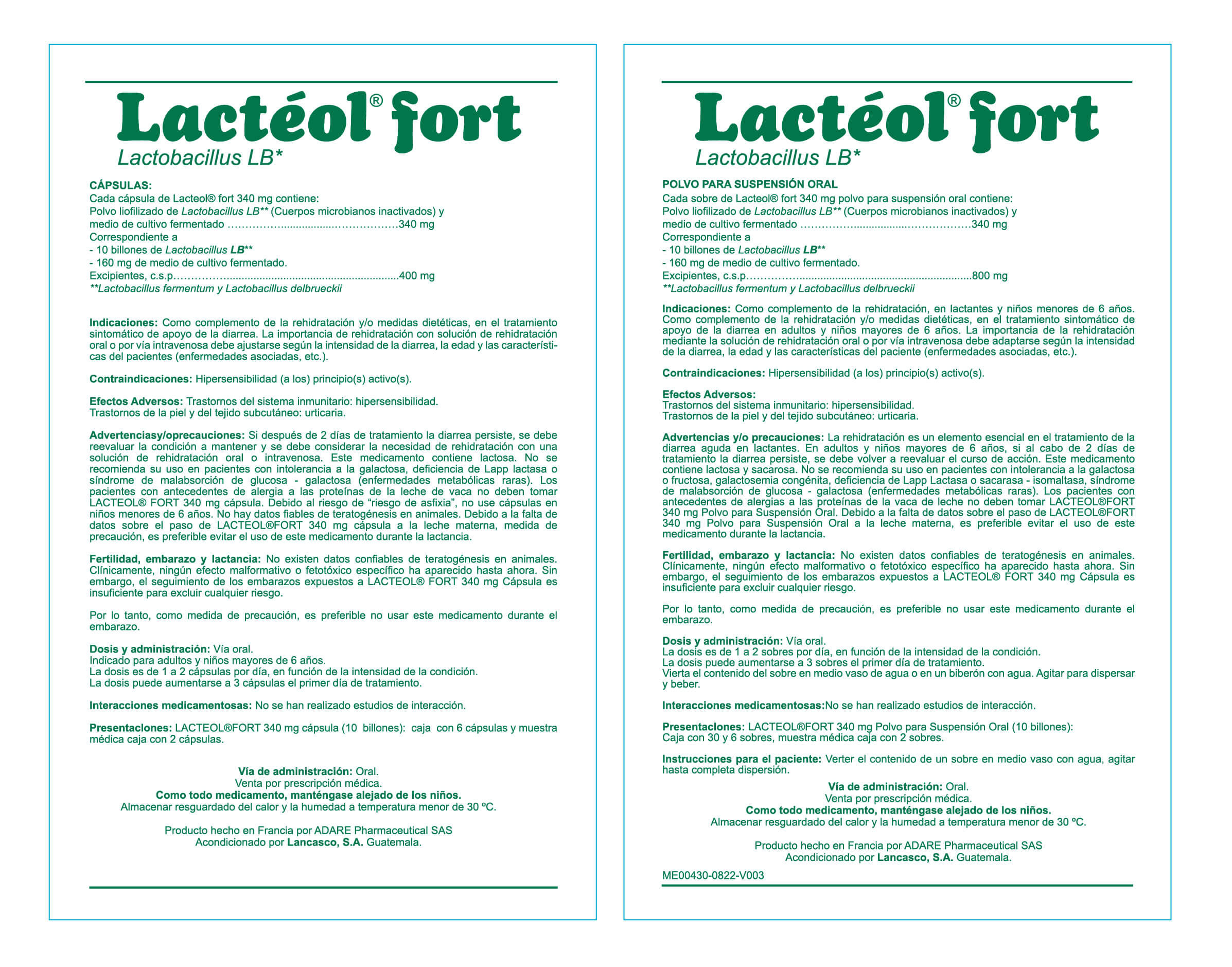 Lacteol Fort Antes O Despues De Los Alimentos